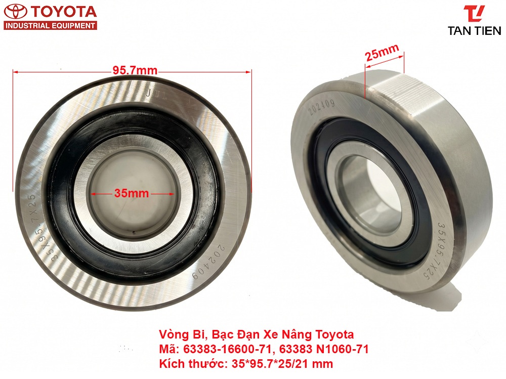 Vòng Bi Xe Nâng Toyota 63383-16600-71 (63383 N1060-71)